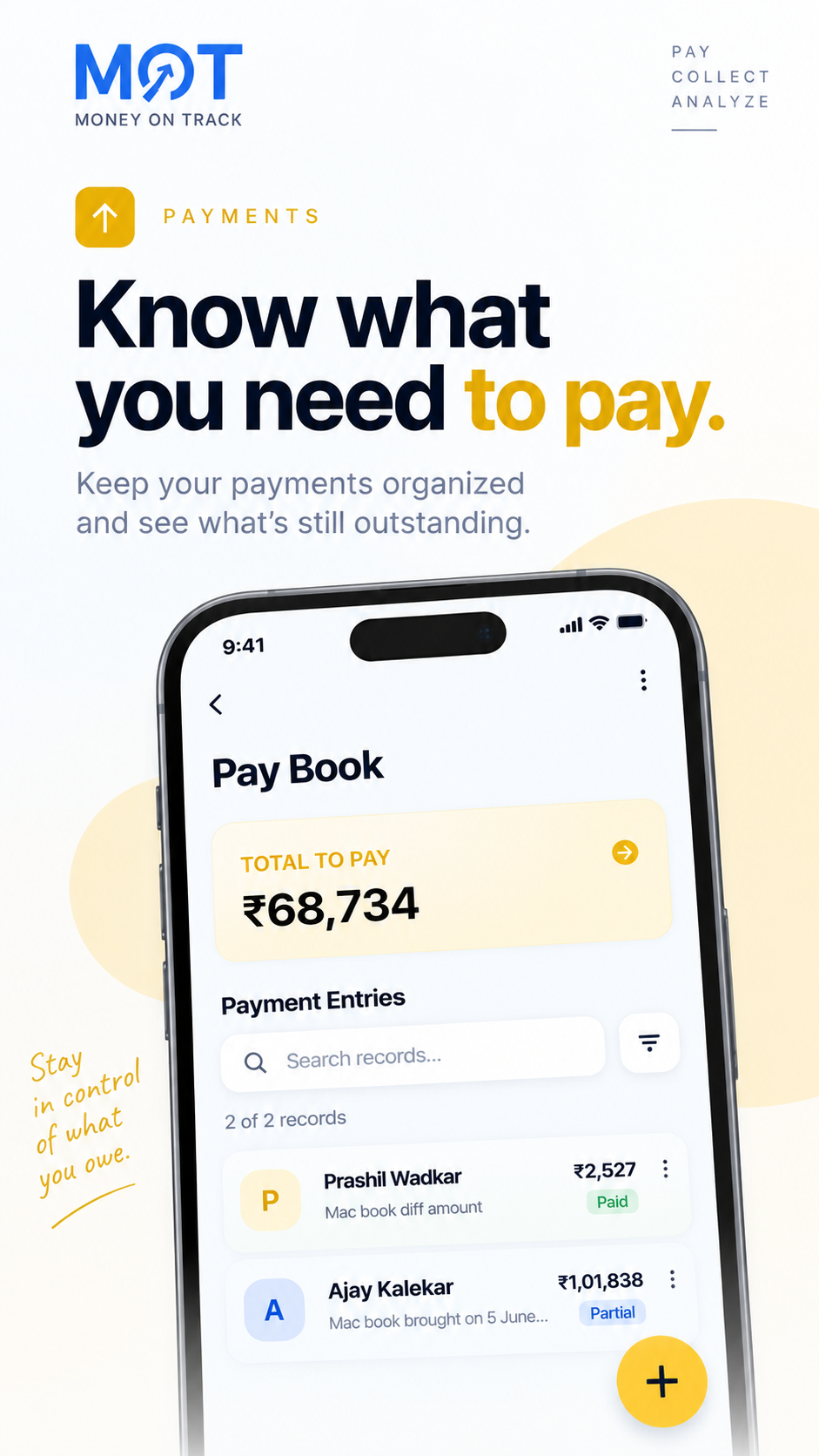 Pay Book Feature